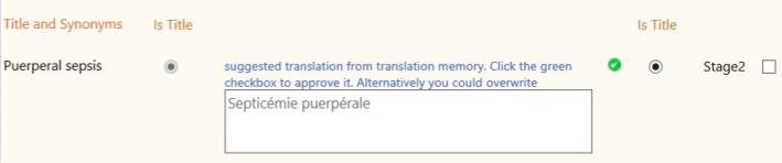 Approving Suggested Translations