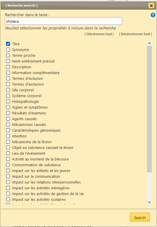 Advanced search help image