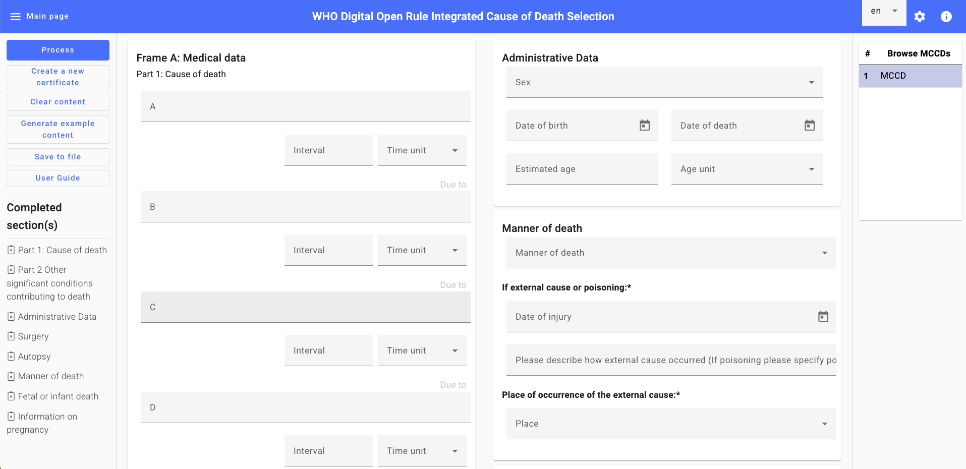DORIS Web screenshot picture 