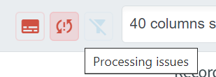 Processing issues button